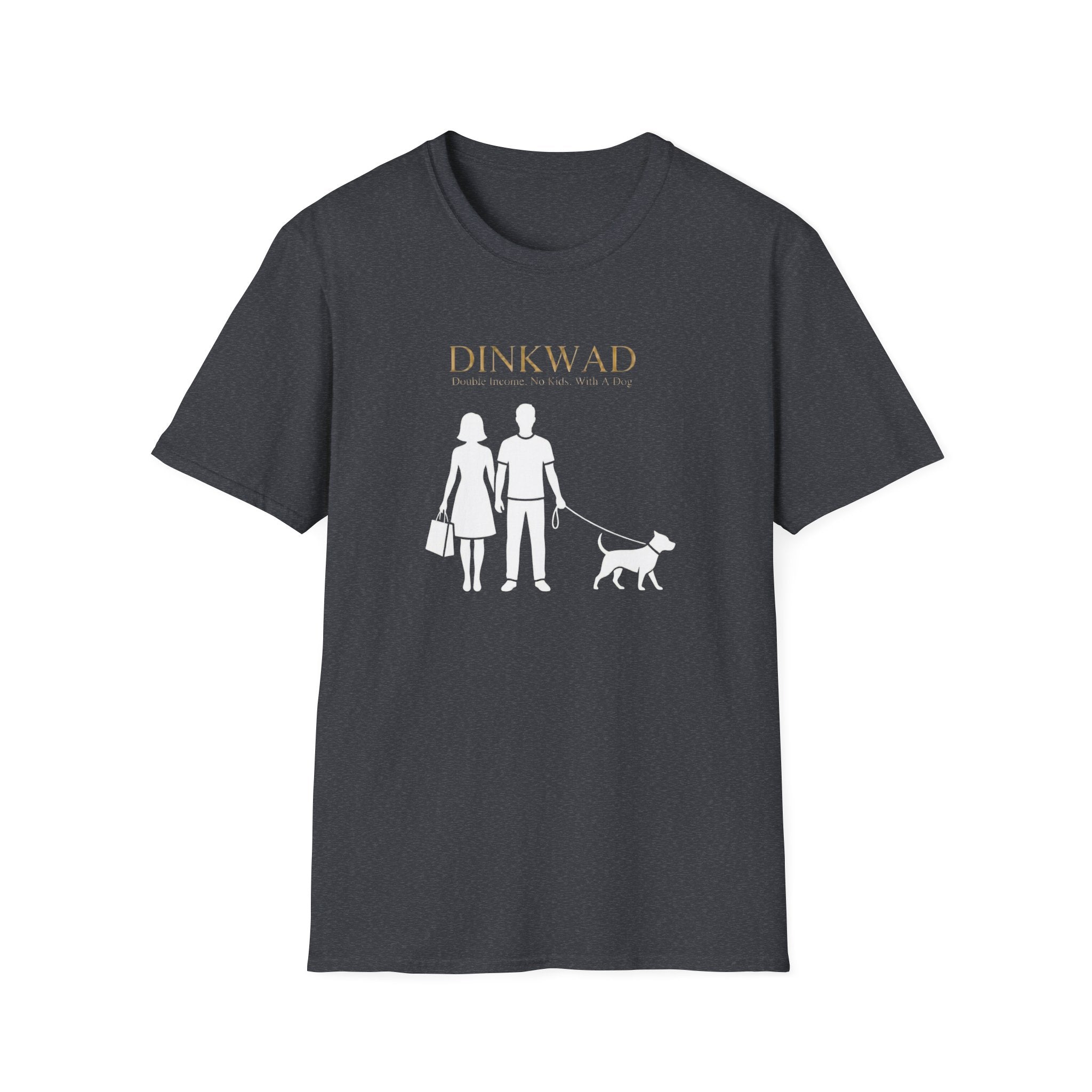 Dinkwad Couple Walking with Dog T-Shirt