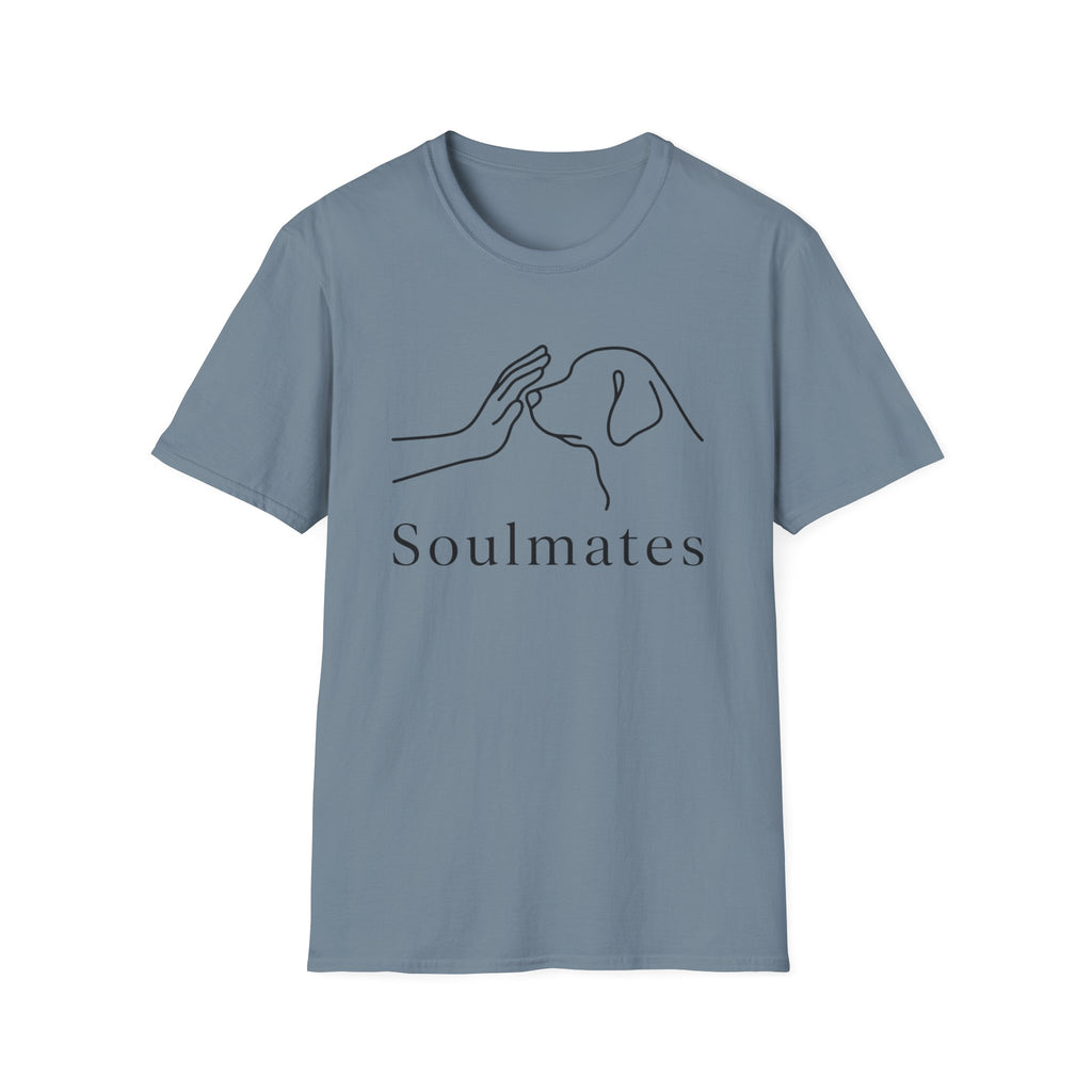 Minimal Line Dog and Human 'Soulmates' T-Shirt