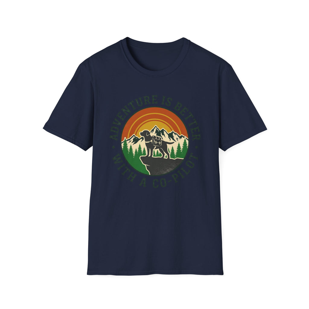 Adventure Is Better With a Co‑Pilot Retro Mountain T-shirt