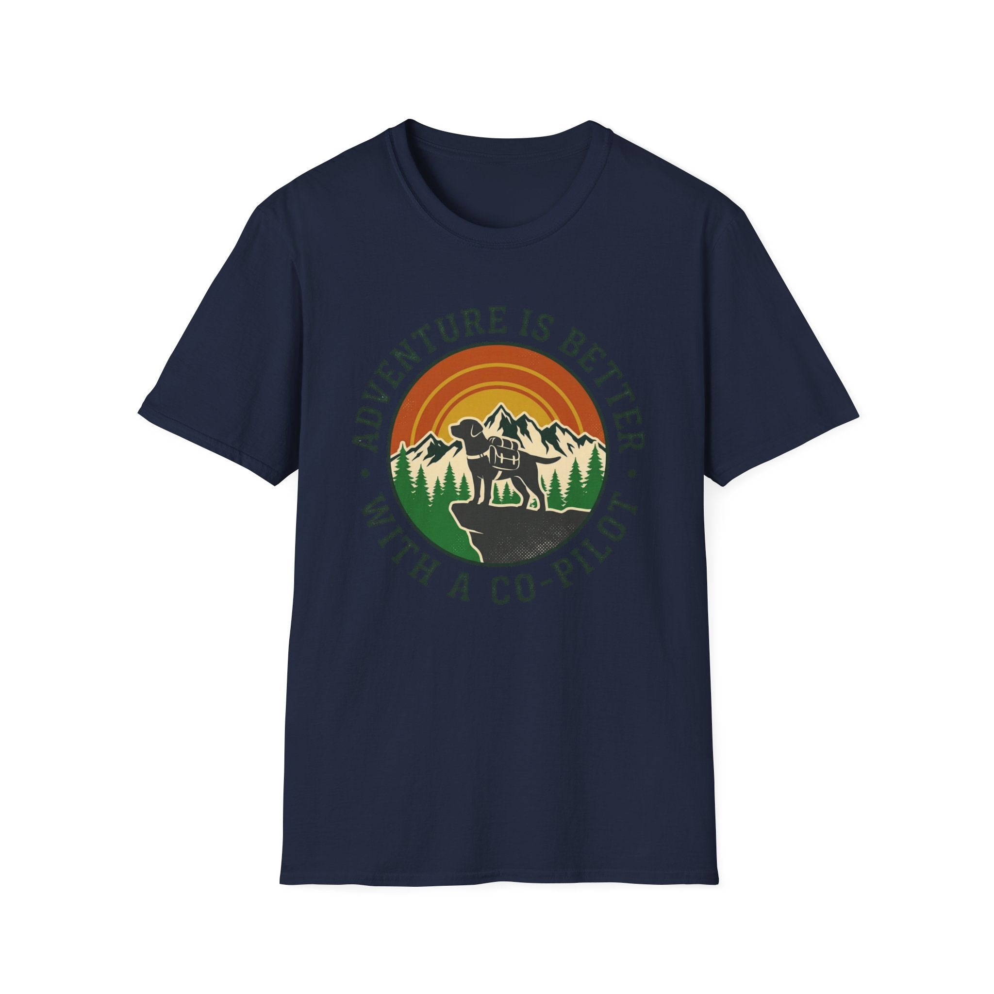Adventure Is Better With a Co‑Pilot Retro Mountain T-shirt