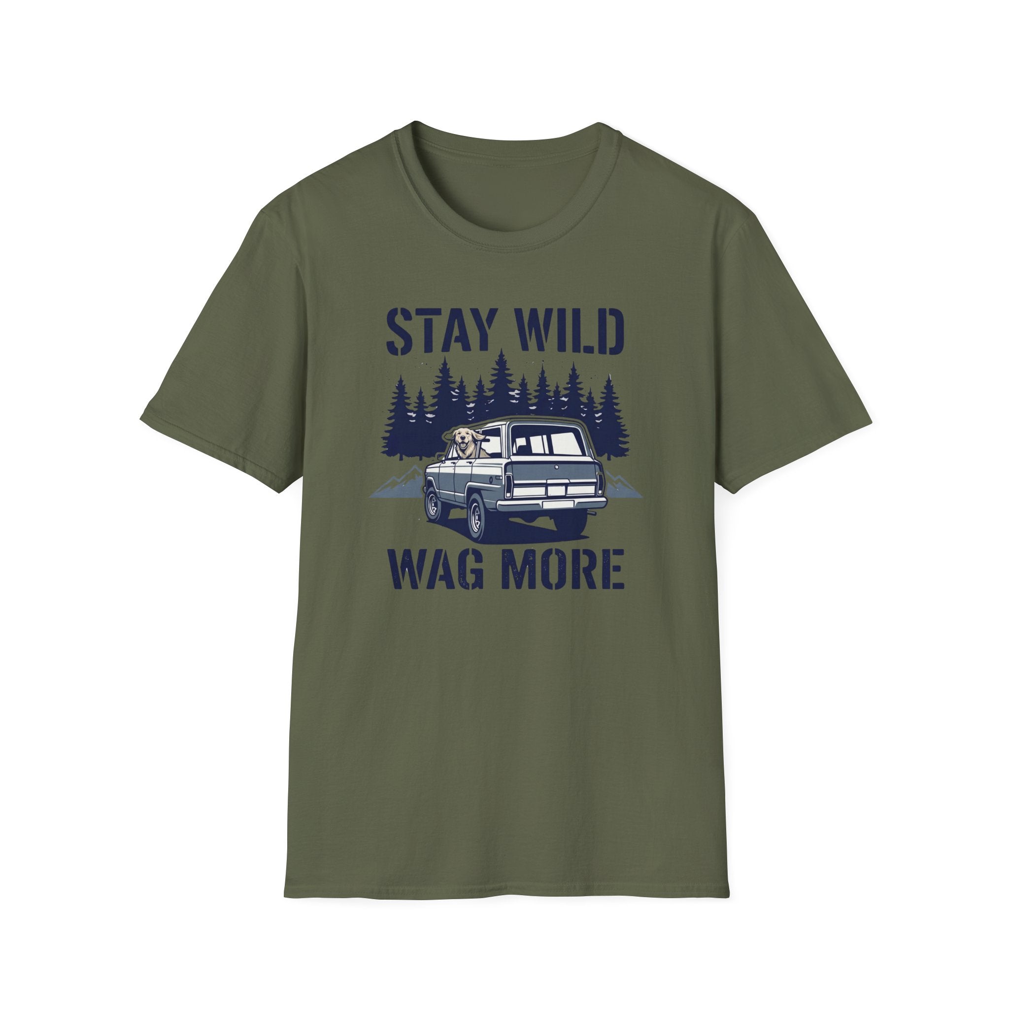 Stay Wild Wag More Vintage Camper Dog Adventure T-shirt
