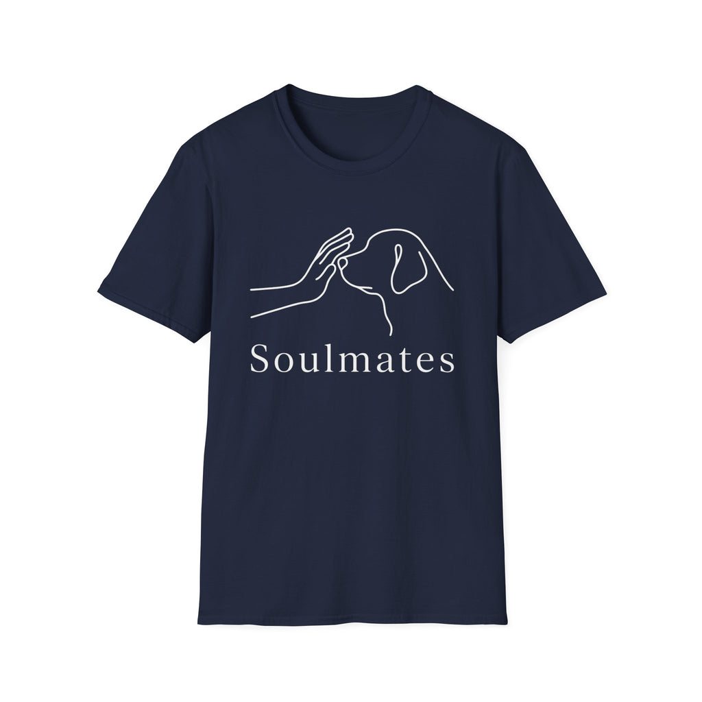 Minimal Line Dog and Human 'Soulmates' T-Shirt