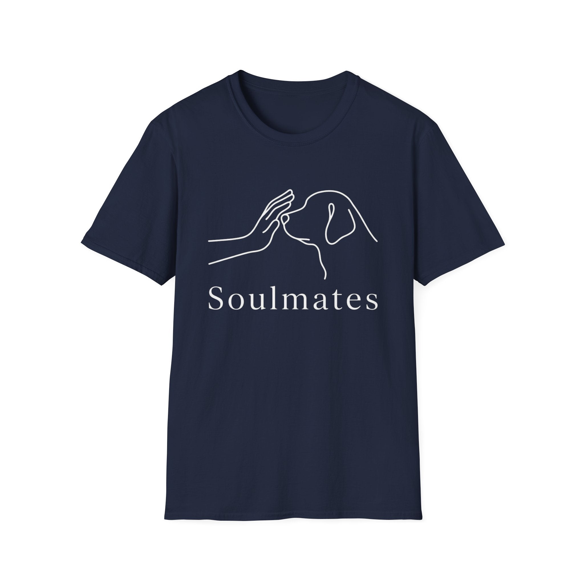 Minimal Line Dog and Human 'Soulmates' T-Shirt