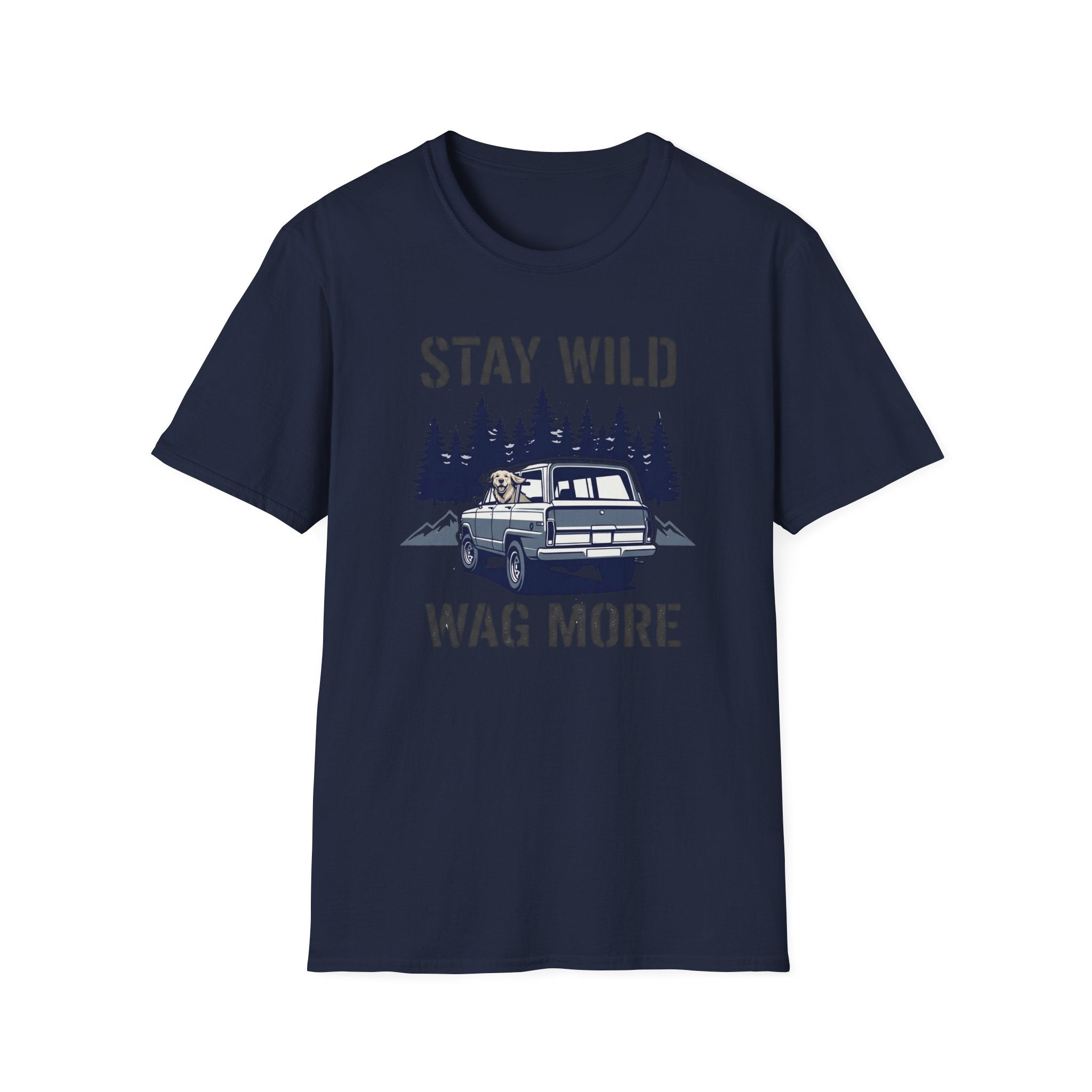 Stay Wild Wag More Vintage Camper Dog Adventure T-shirt