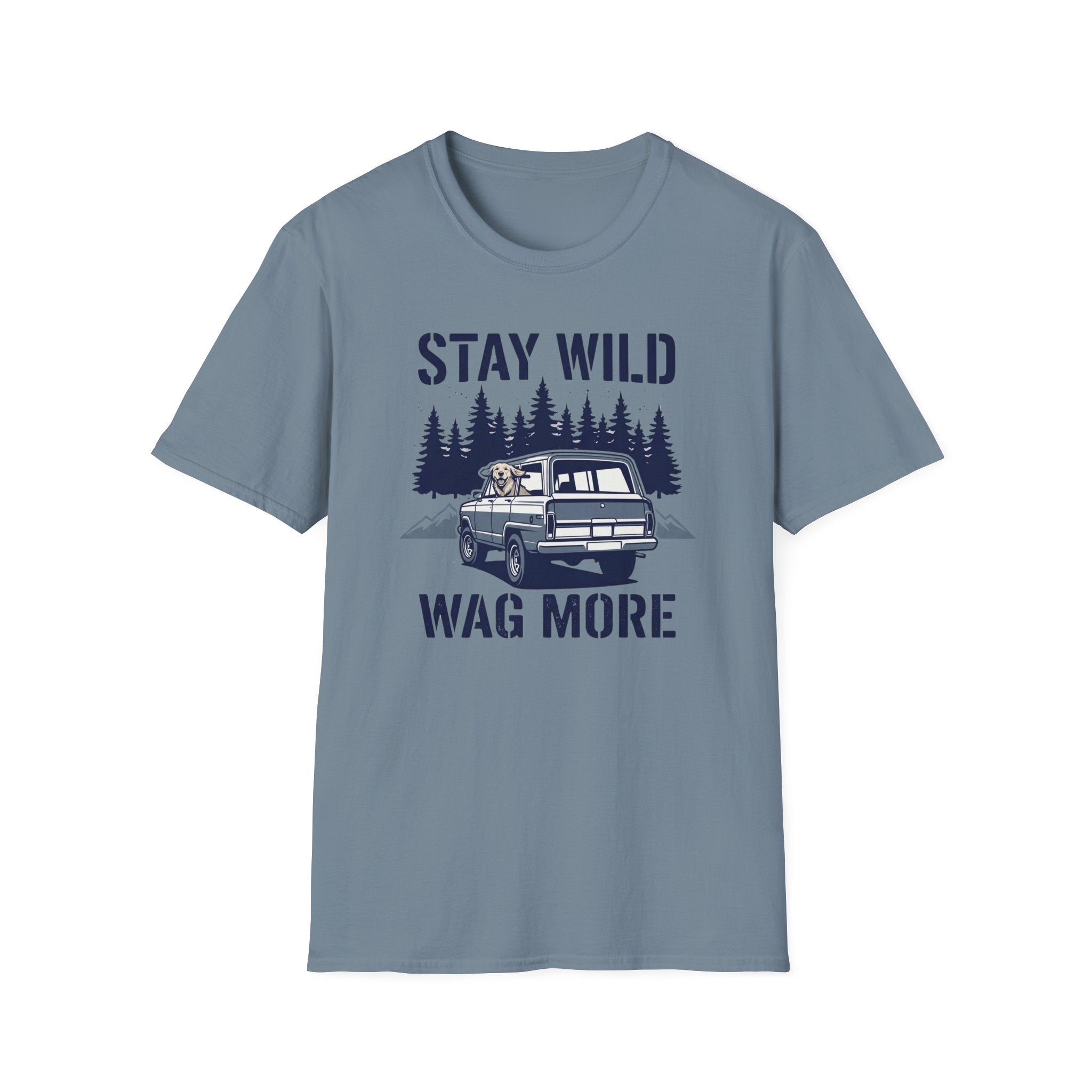 Stay Wild Wag More Vintage Camper Dog Adventure T-shirt