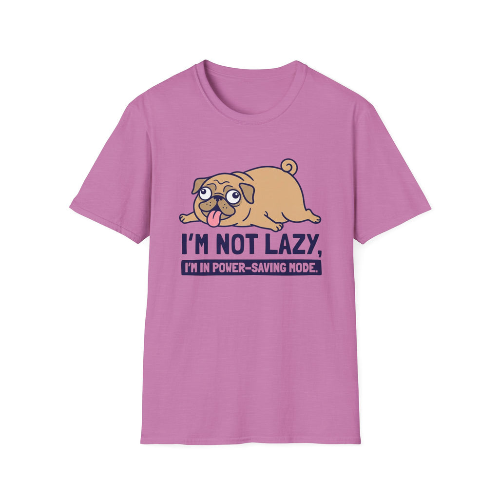 Pug 'I'm Not Lazy, I'm in Power-Saving Mode' Graphic T-shirt