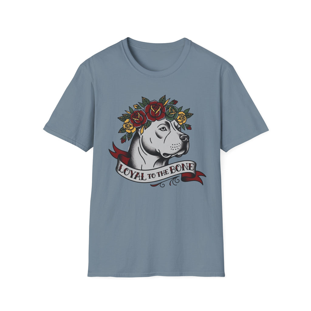 Pit Bull Tattoo-Style — Loyal to the Bone Dog Lover T-shirt