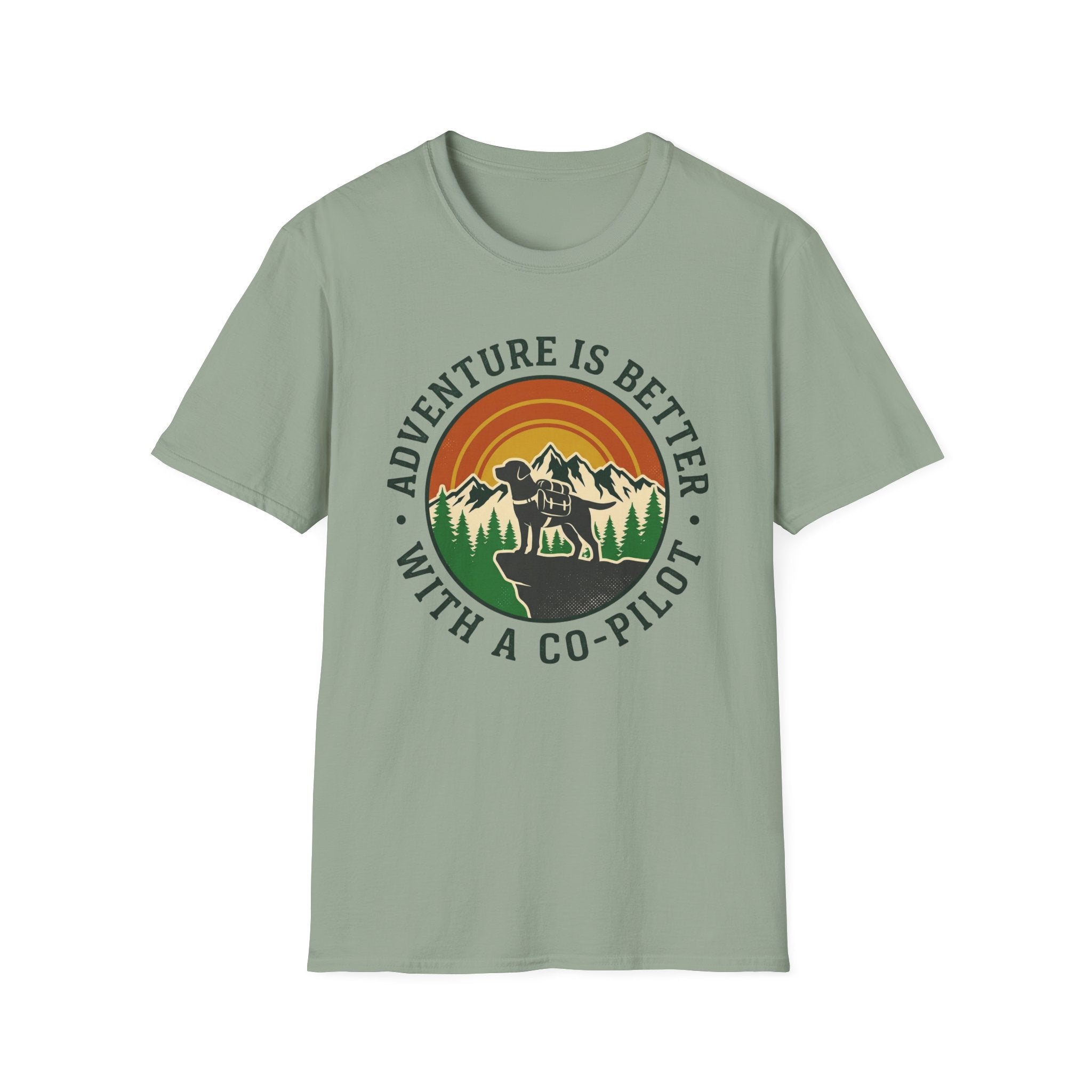 Adventure Is Better With a Co‑Pilot Retro Mountain T-shirt