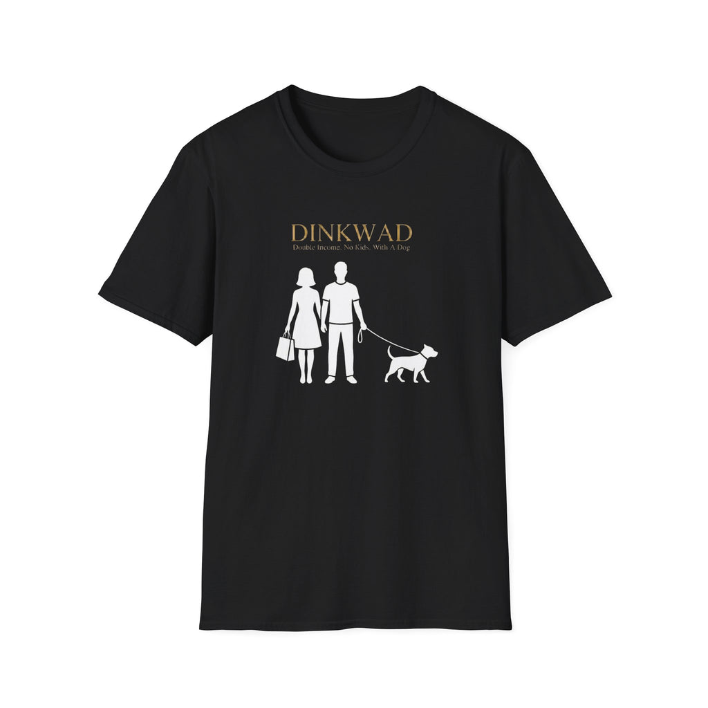 Dinkwad Couple Walking with Dog T-Shirt
