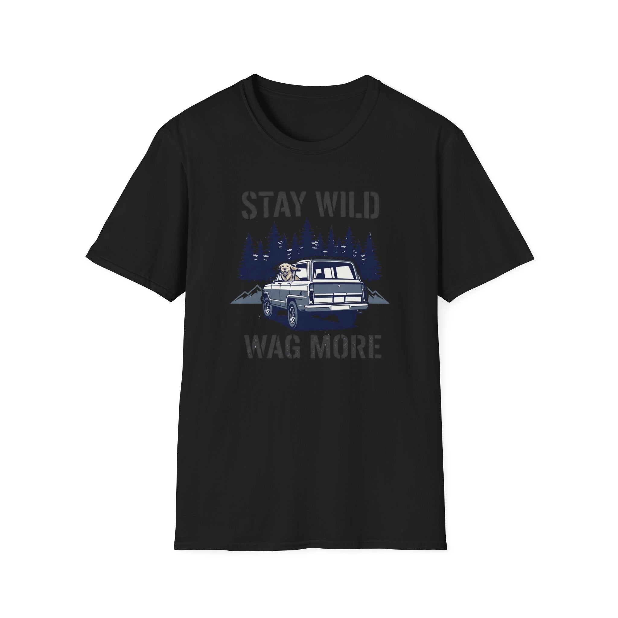 Stay Wild Wag More Vintage Camper Dog Adventure T-shirt