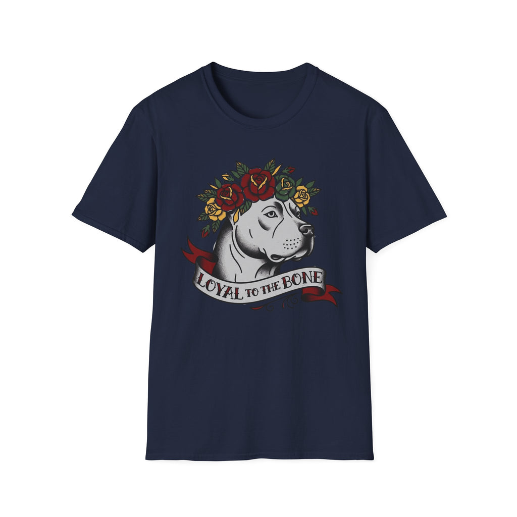 Pit Bull Tattoo-Style — Loyal to the Bone Dog Lover T-shirt