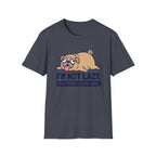 Pug 'I'm Not Lazy, I'm in Power-Saving Mode' Graphic T-shirt