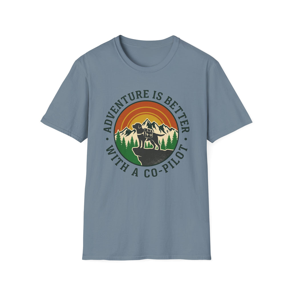 Adventure Is Better With a Co‑Pilot Retro Mountain T-shirt