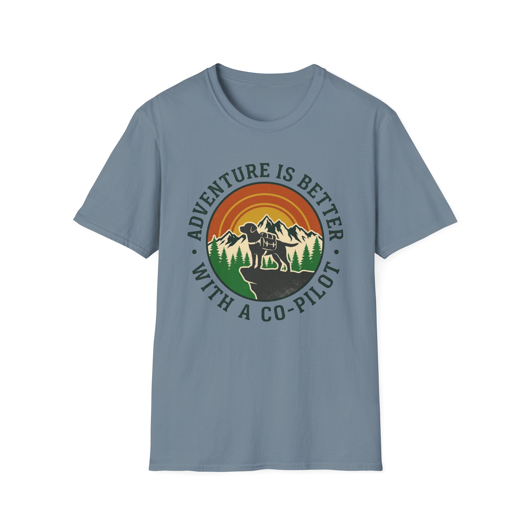 Adventure Is Better With a Co‑Pilot Retro Mountain T-shirt