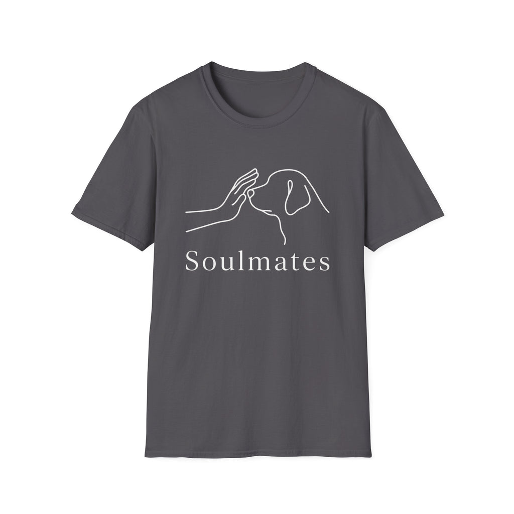 Minimal Line Dog and Human 'Soulmates' T-Shirt