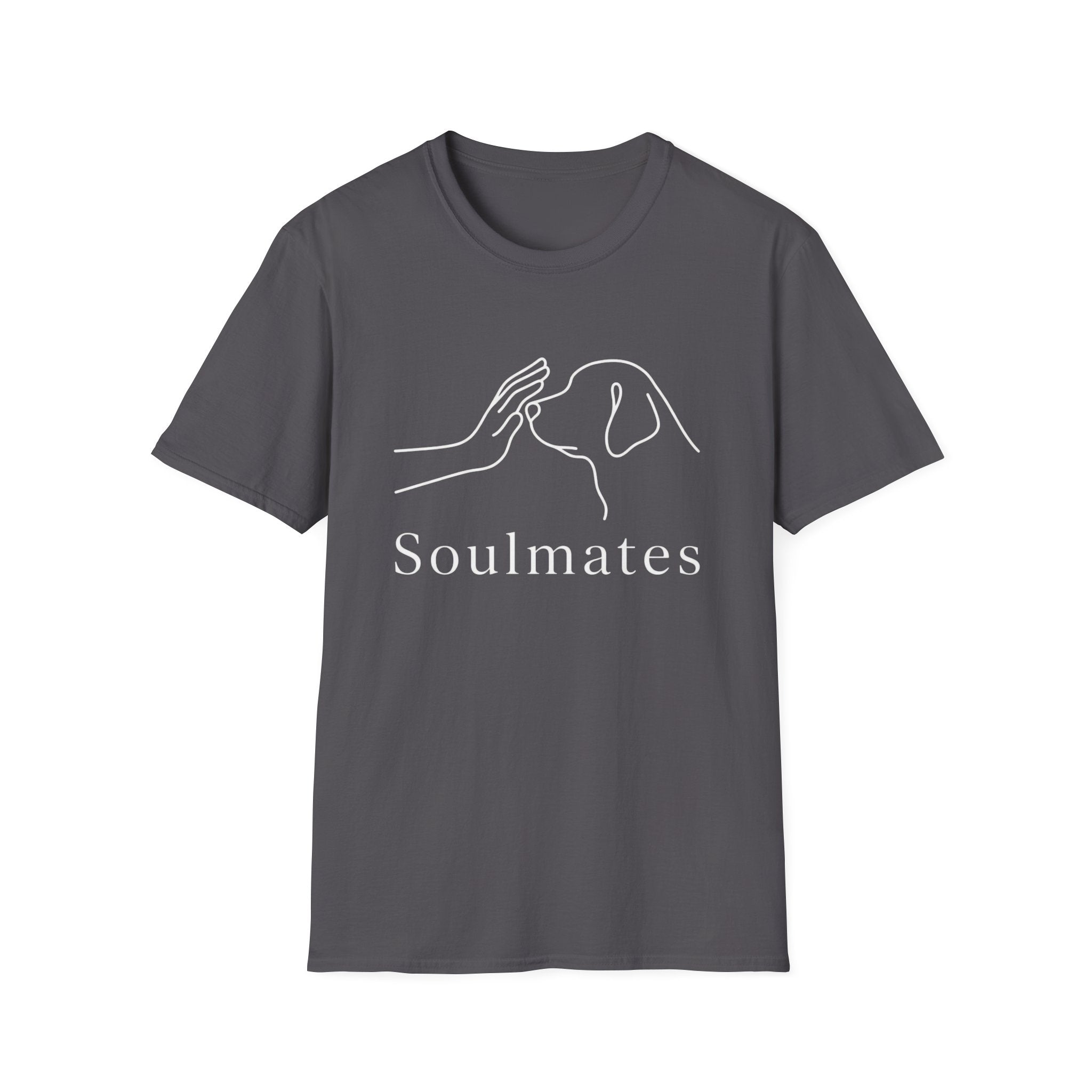Minimal Line Dog and Human 'Soulmates' T-Shirt