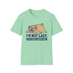 Pug 'I'm Not Lazy, I'm in Power-Saving Mode' Graphic T-shirt