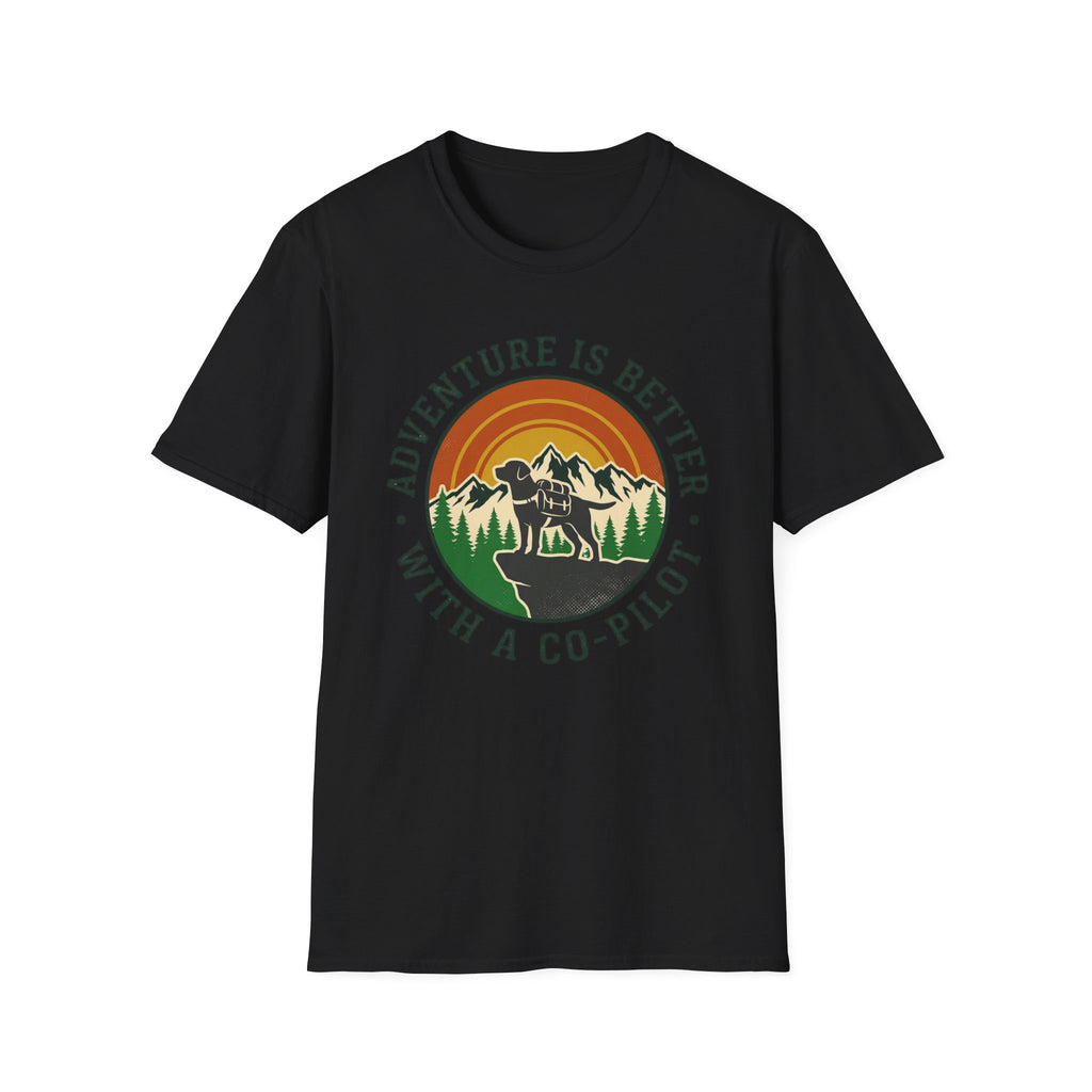 Adventure Is Better With a Co‑Pilot Retro Mountain T-shirt