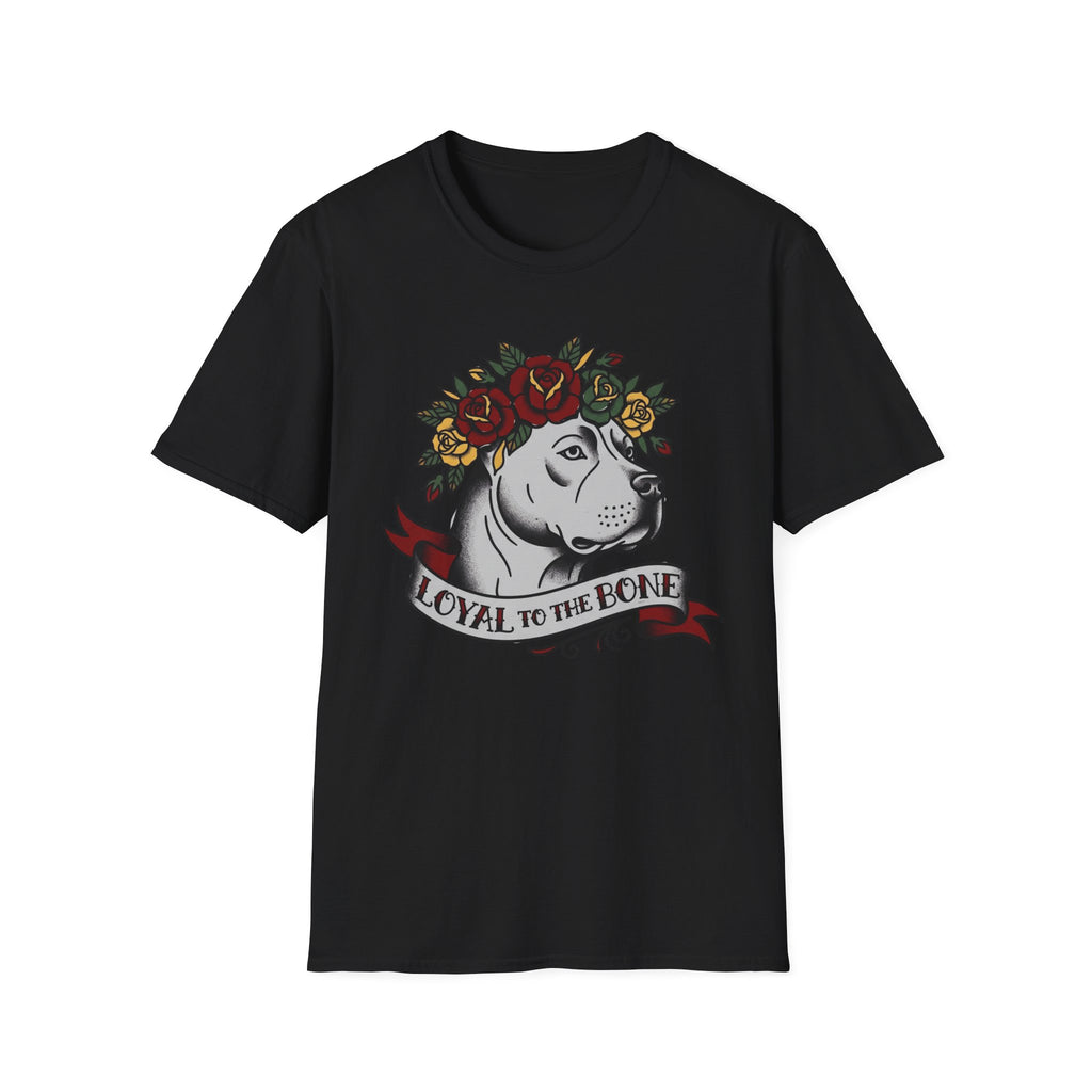 Pit Bull Tattoo-Style — Loyal to the Bone Dog Lover T-shirt