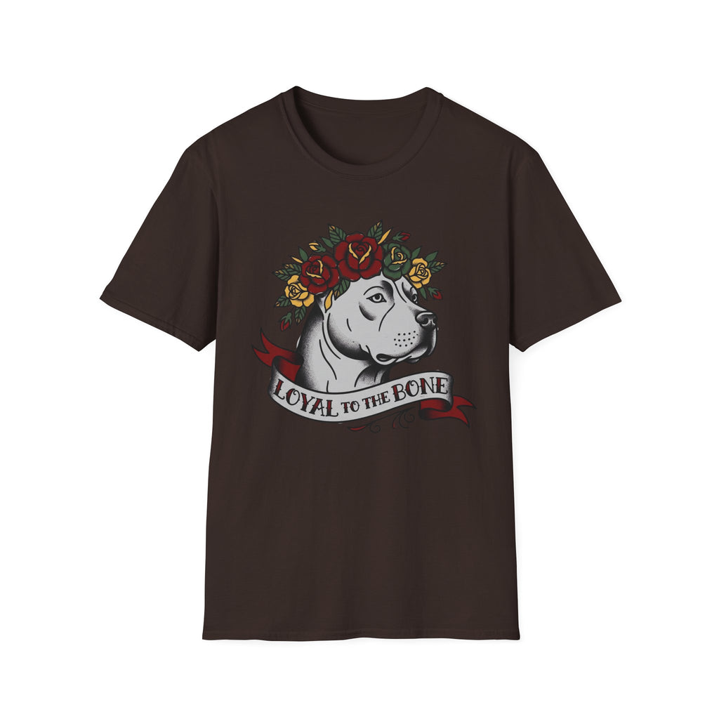 Pit Bull Tattoo-Style — Loyal to the Bone Dog Lover T-shirt