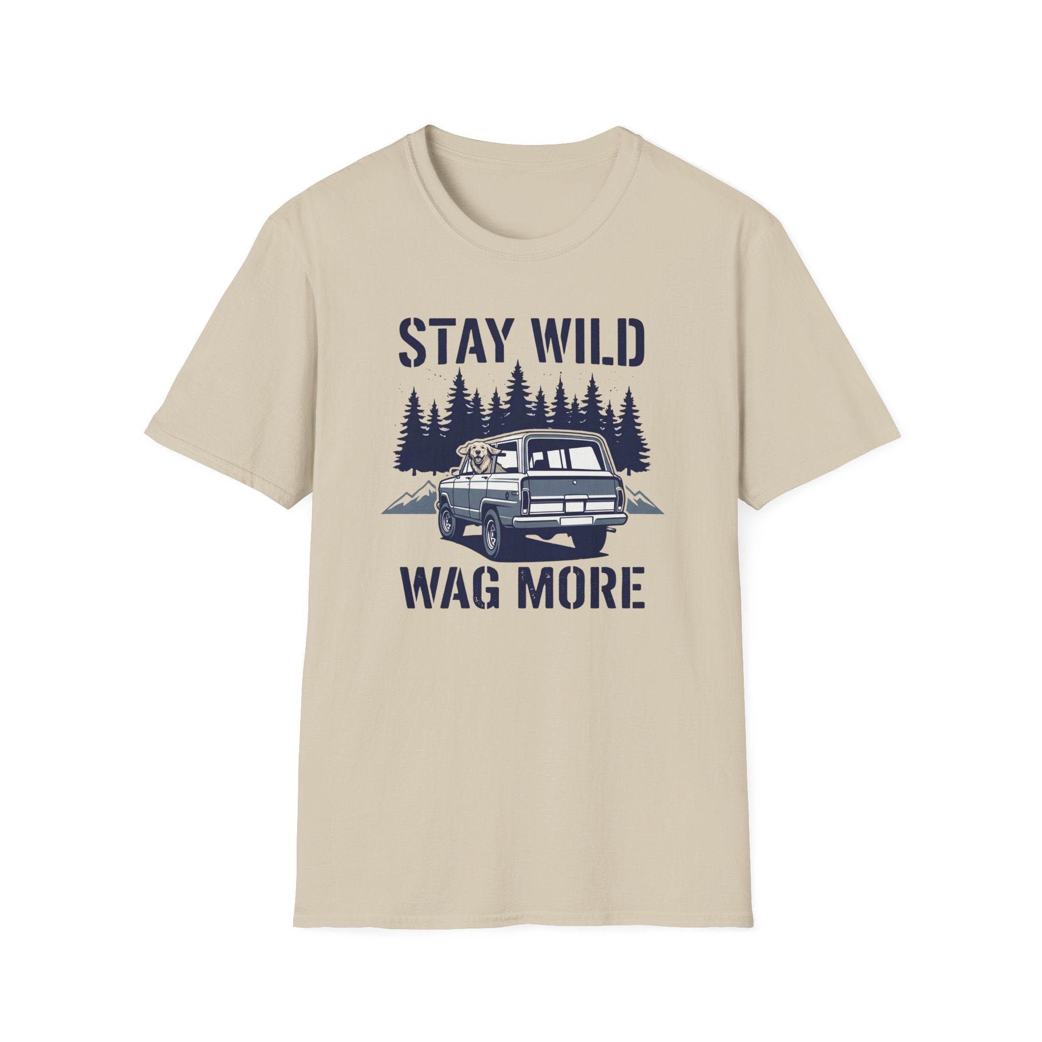 Stay Wild Wag More Vintage Camper Dog Adventure T-shirt