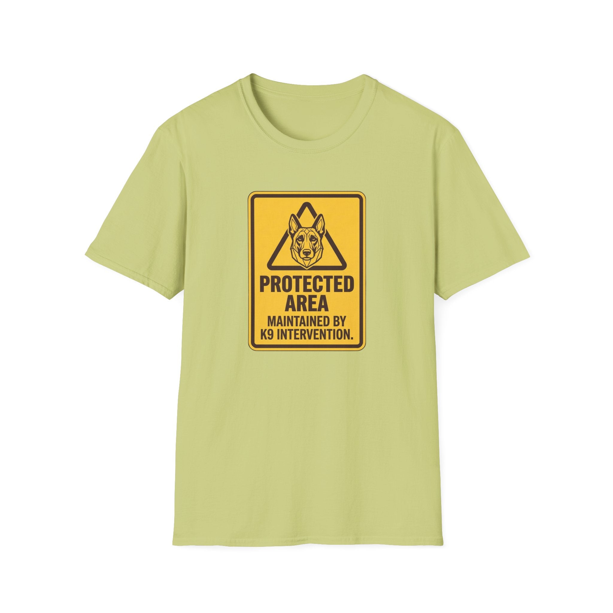 Protected Area: Maintained by K9 Intervention Warning Sign Design T-Shirts