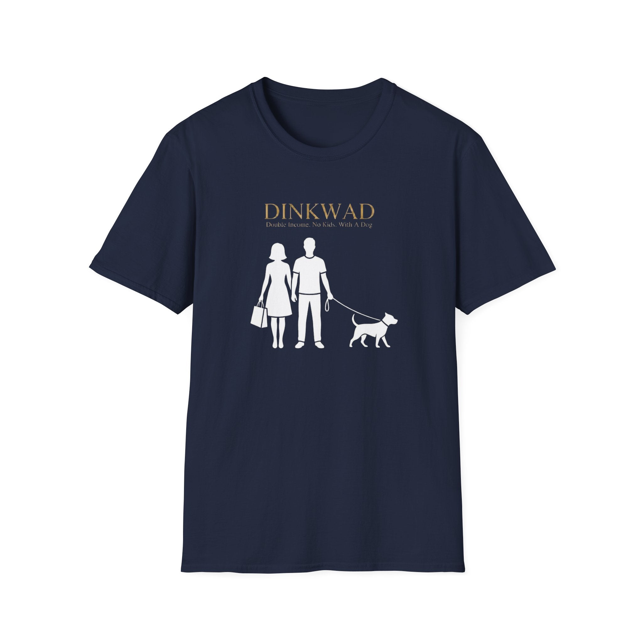 Dinkwad Couple Walking with Dog T-Shirt