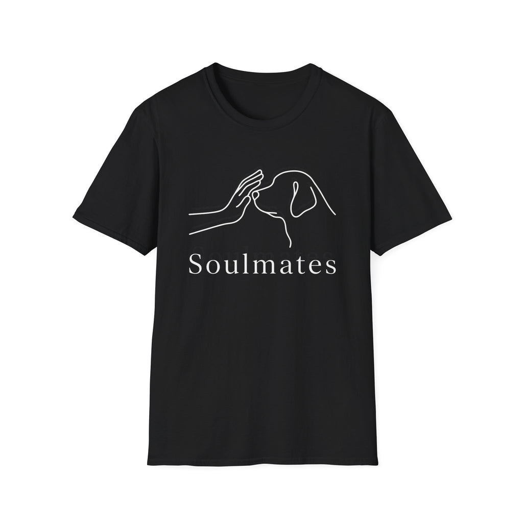 Minimal Line Dog and Human 'Soulmates' T-Shirt