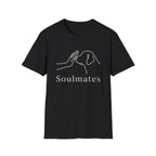 Minimal Line Dog and Human 'Soulmates' T-Shirt