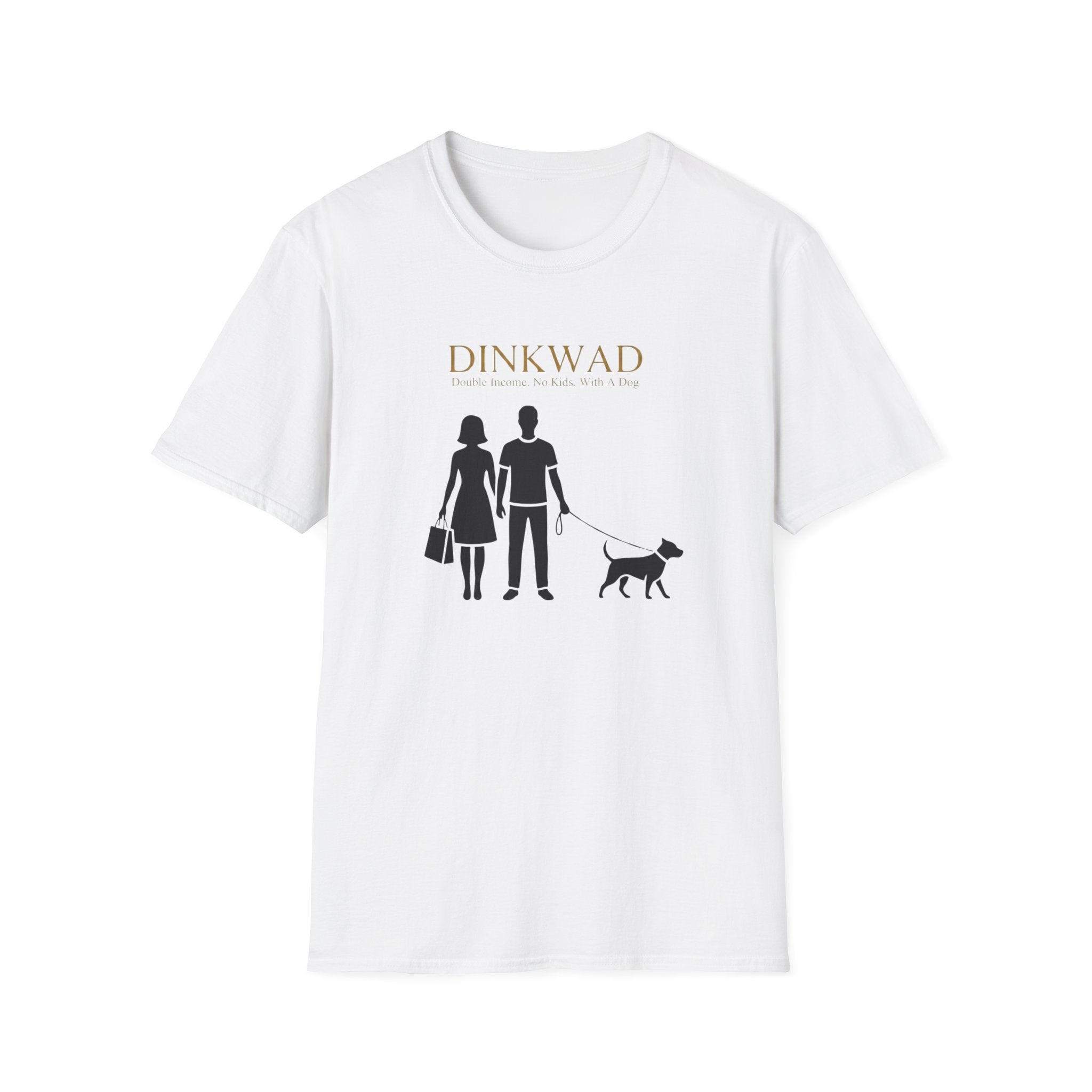 Dinkwad Couple Walking with Dog T-Shirt